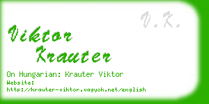 viktor krauter business card